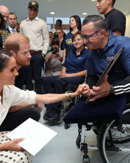 Image may contain Prince Harry Duke of Sussex Adult Person Clothing Hat Accessories Glasses and Furniture