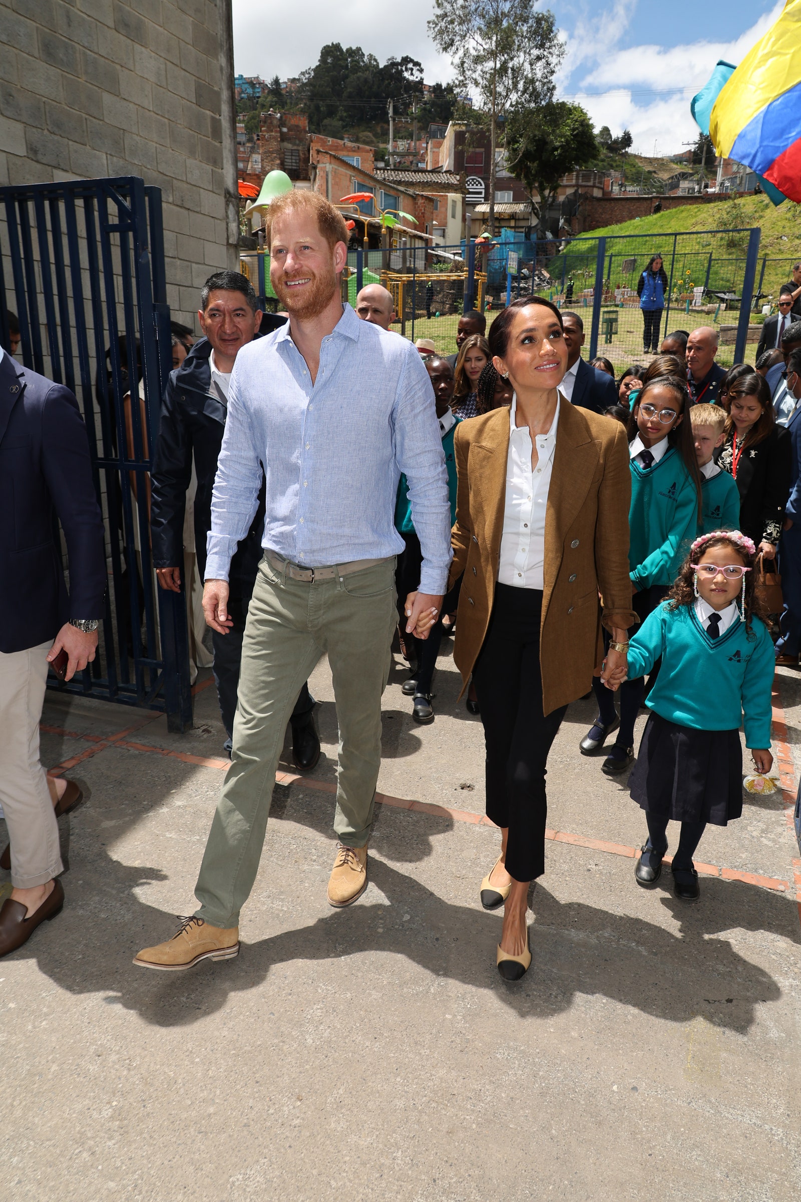 Image may contain Prince Harry Duke of Sussex Meghan Duchess of Sussex People Person Clothing Pants and Footwear