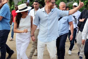 Image may contain Prince Harry Duke of Sussex Face Head Person Photography Portrait Clothing Pants and Footwear