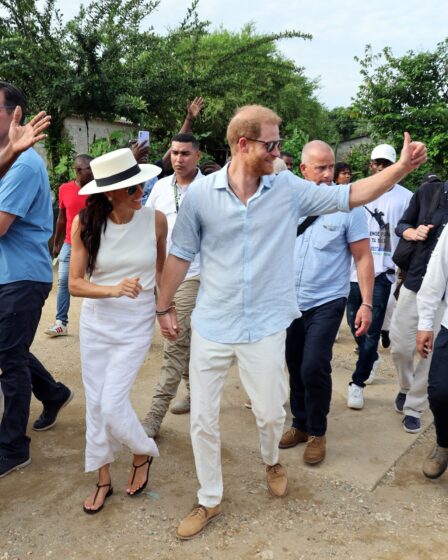 Image may contain Prince Harry Duke of Sussex Face Head Person Photography Portrait Clothing Pants and Footwear