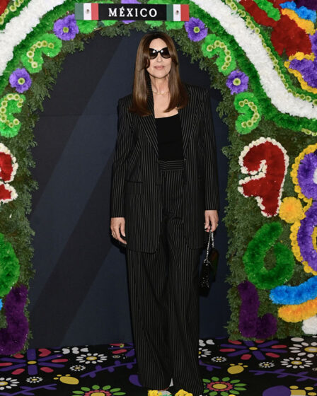 Monica Bellucci Wore Michael Kors Collection To The 'Beetlejuice Beetlejuice' Mexico City Photocall