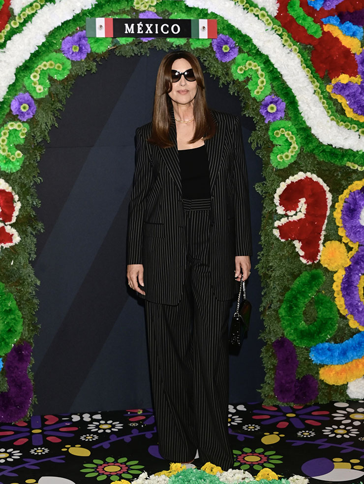 Monica Bellucci Wore Michael Kors Collection To The 'Beetlejuice Beetlejuice' Mexico City Photocall 