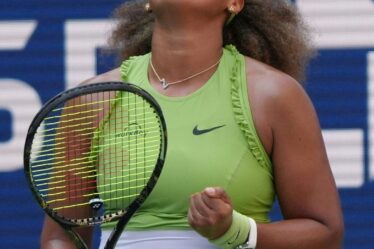 Image may contain Naomi Osaka Racket Sport Tennis Tennis Racket Adult Person Accessories Jewelry and Necklace