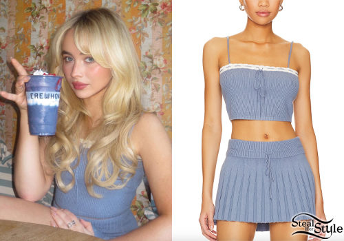 Sabrina Carpenter: Crop Top and Skirt