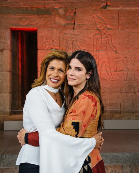 Image may contain Hoda Kotb Sandra Bullock Blouse Clothing Face Head Person Photography Portrait Happy and Smile