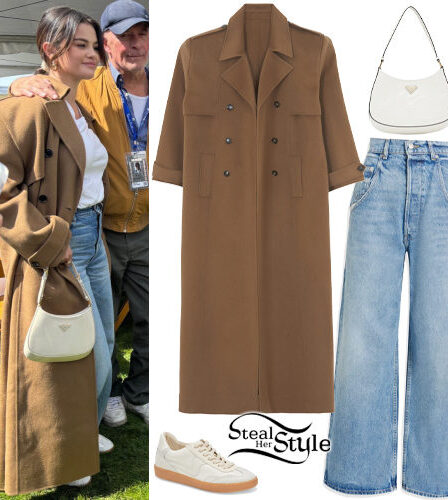 Selena Gomez: Brown Coat, Blue Jeans