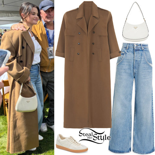 Selena Gomez: Brown Coat, Blue Jeans