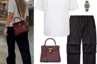 Sofia Richie: White T-Shirt, Black Pants