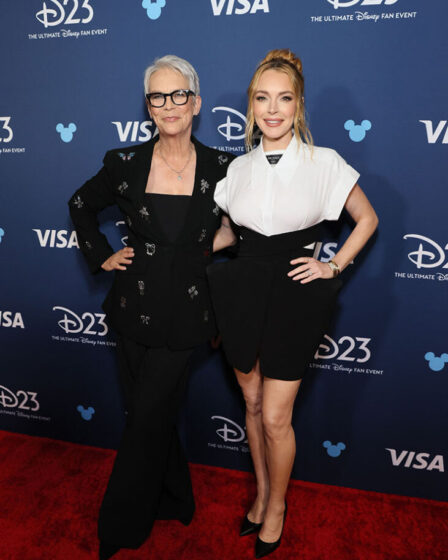 Jamie Lee Curtis and Lindsay Lohan at D23: The Ultimate Disney Fan Event