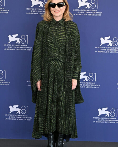 Isabelle Huppert attends the "Venezia 81 Jury" photocall during the 81st Venice International Film Festival