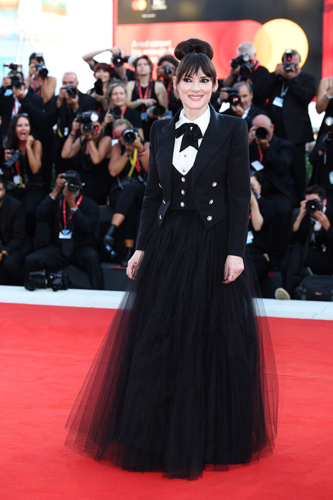 Winona Ryder Wore Chanel Haute Couture To The ‘Beetlejuice Beetlejuice’ Venice Film Festival Premiere