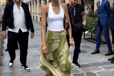 Image may contain Zendaya Pedestrian Person Accessories Bag Handbag Clothing Footwear Shoe Glasses and Adult