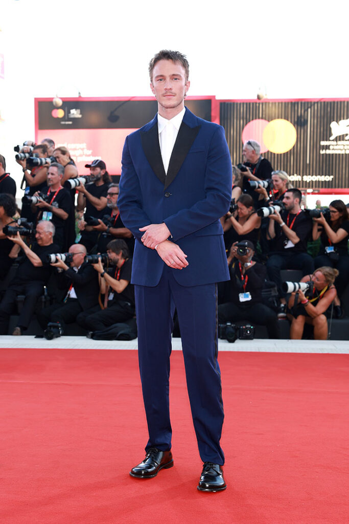 Drew Starkey attends the "Queer" red carpet during the 81st Venice International Film Festival