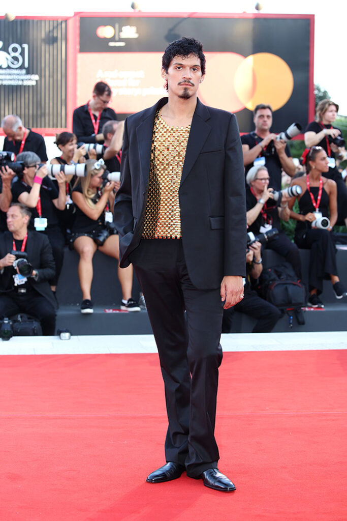 Omar Apollo attends the "Queer" red carpet during the 81st Venice International Film Festival 