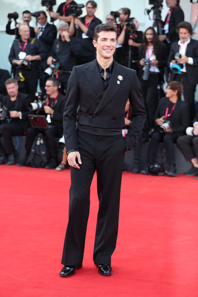 Roberto Bolle attends a red carpet for the movie "Beetlejuice Beetlejuice" during the 81st Venice International Film Festival 