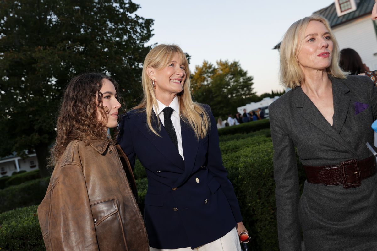 Jaya Harper, Laura Dern and Naomi Watts at Ralph Lauren RTW Spring 2025 as part of New York Ready to Wear Fashion Week on September 5, 2024 in East Hampton, New Yo