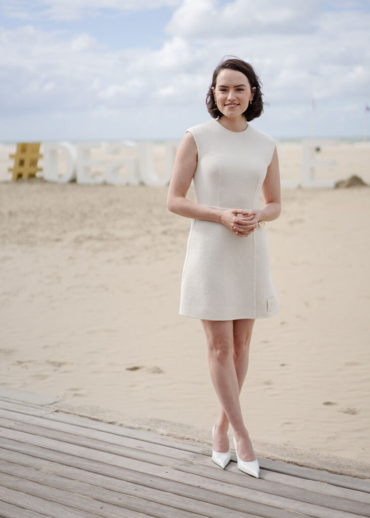 Daisy Ridley attends the Daisy Ridley Photocall during the 50th Deauville American Film Festival