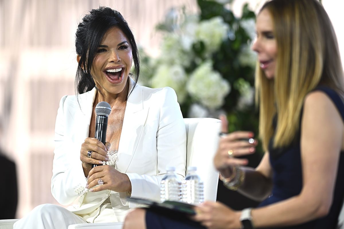 Lauren Sanchez speaks at Forbes Power Women's Summit 2024 on September 11, 2024 in New York City. (Photo by Steven Ferdman/Getty Images)