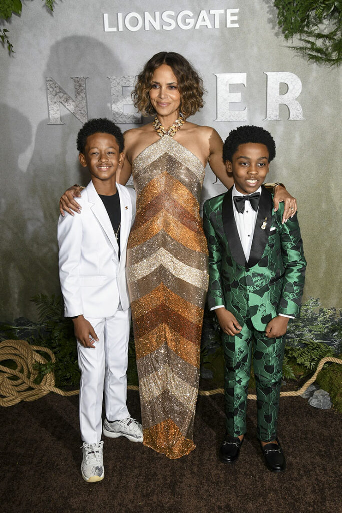 Percy Daggs IV, Halle Berry, Anthony B. Jenkins at the "Never Let Go" world premiere