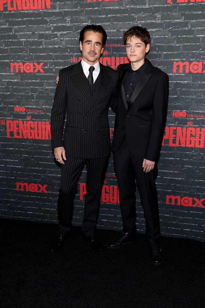 Colin Farrell and Henry Farrell attend HBO's "The Penguin" New York Premiere 