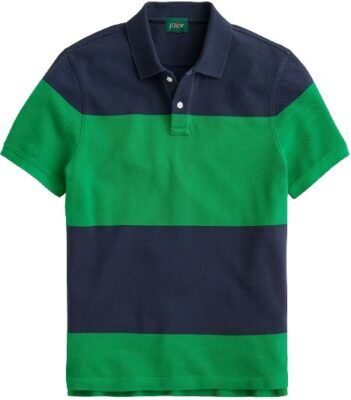 J.Crew Washed piqué polo shirt in stripe: brands like ralph lauren