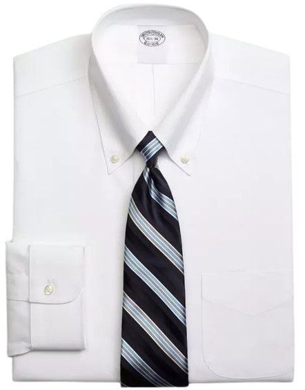 Brooks Brothers Stretch Supima® Cotton Non-Iron Pinpoint Oxford Button-Down Collar Dress Shirt