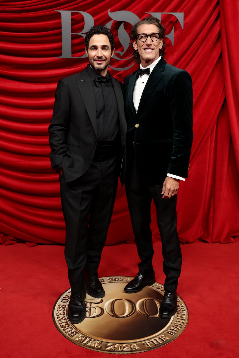 Zac Posen and Richard Dickson attend the Business of Fashion BoF 500 Class of 2024 during Paris Fashion Week at Shangri-La Hotel Paris on September 28, 2024 in Paris, France.