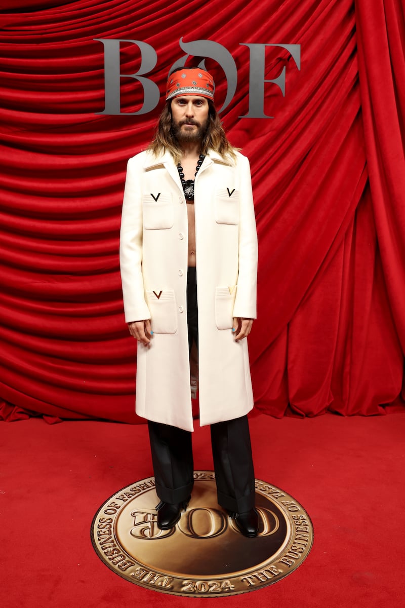 Jared Leto attends the Business of Fashion BoF 500 Class of 2024 during Paris Fashion Week at Shangri-La Hotel Paris on September 28, 2024 in Paris, France.