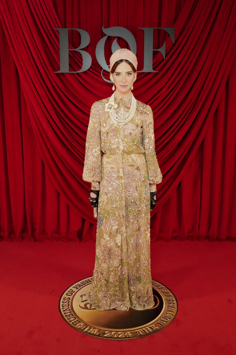 Hari Nef attends the Business of Fashion BoF 500 Class of 2024 during Paris Fashion Week at Shangri-La Hotel Paris on September 28, 2024 in Paris, France.