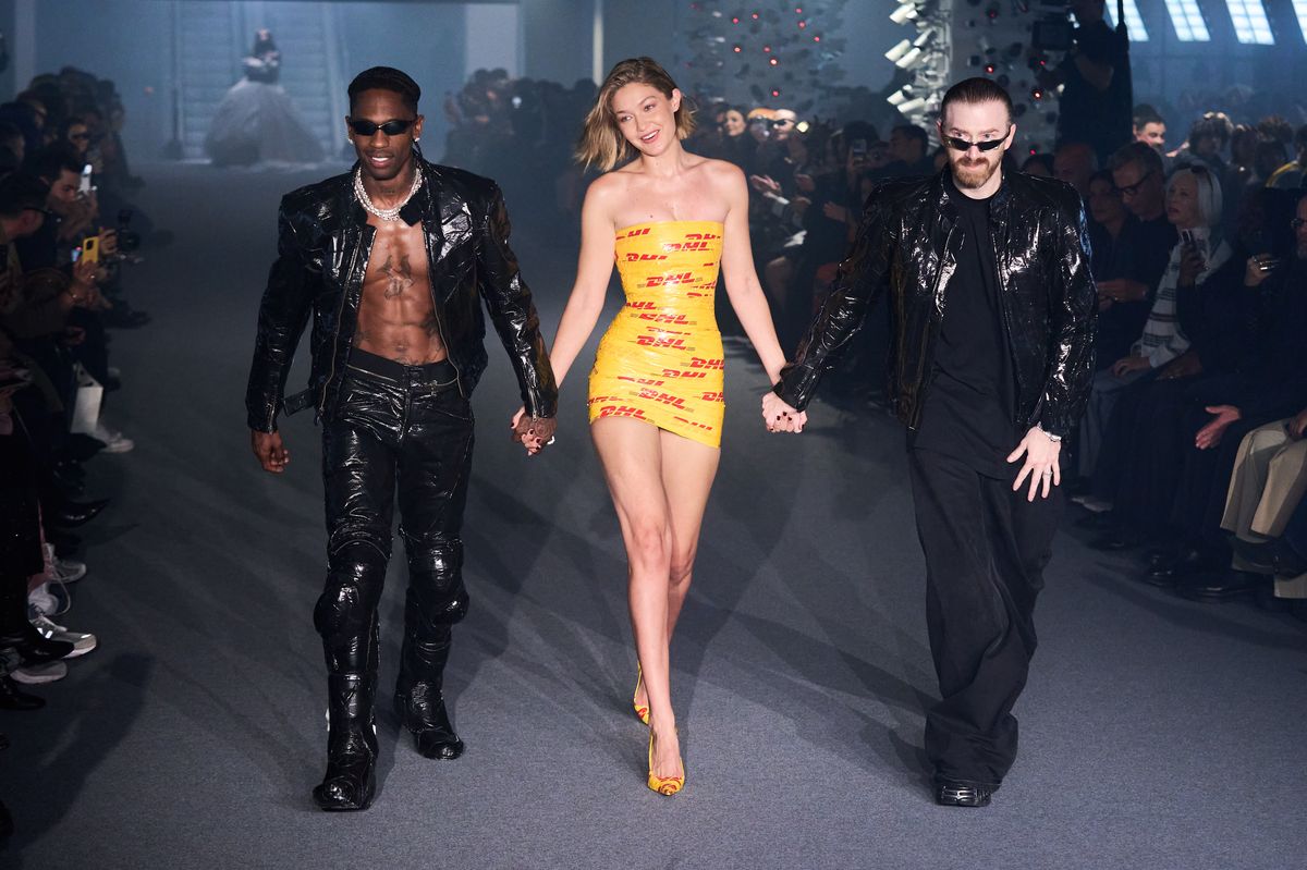 Travis Scott, Gigi Hadid and Guram Gvasalia