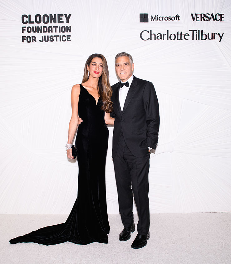 Amal Clooney Wore Atelier Versace To The Clooney Foundation for Justice's The Albies