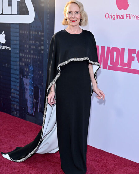  Amy Ryan Wore Roland Mouret To The 'Wolfs' LA Premiere