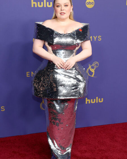 NICOLA COUGHLAN in Atelier Prabal Gurung for the 2024 Emmy Awards