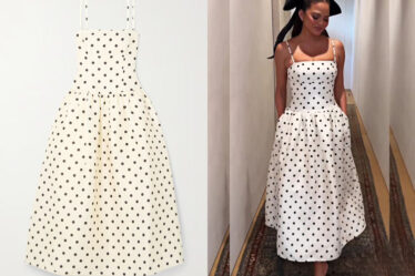 Chrissy Teigen's Self-Portrait Polka-Dot Taffeta Midi Dress