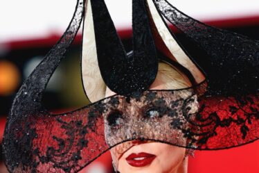 Lady Gaga attends the "Joker: Folie Ã  Deux" red carpet during the 81st Venice International Film Festival