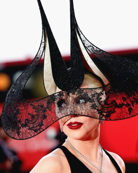 Lady Gaga attends the "Joker: Folie Ã  Deux" red carpet during the 81st Venice International Film Festival