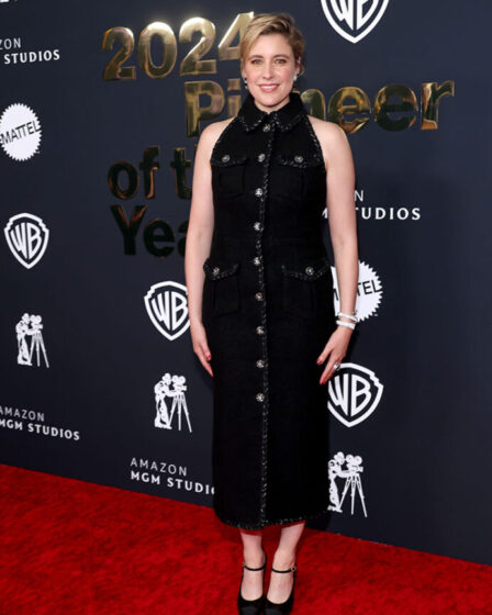 Greta Gerwig Wore Chanel Haute Couture To The Pioneers Foundation's Pioneer Dinner