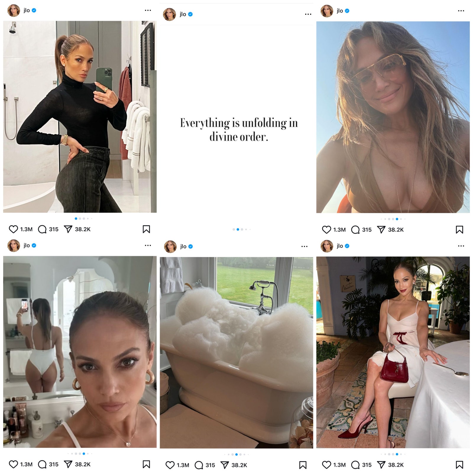 Jennifer Lopez photodump