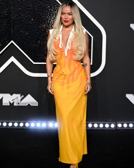 ELMONT, NEW YORK - SEPTEMBER 11: Karol G attends the 2024 MTV Video Music Awards at UBS Arena on September 11, 2024 in Elmont, New York. (Photo by Valerie Terranova/FilmMagic)