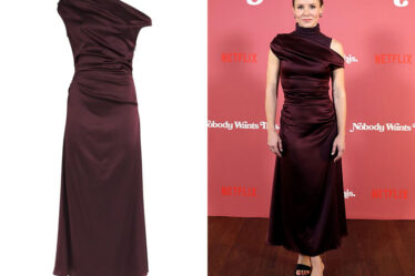 Kristen Bell's Staud Satin Phare Maxi Dress