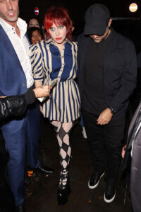 Lady Gaga and Michael Polansky arrive at a Lady Gaga Fan Event Harlequin Listening Party