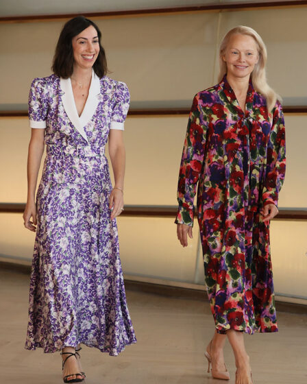 Pamela Anderson and director Gia Coppola attend the The Last Showgirl Photocall during the 72nd San Sebastian Film Festival