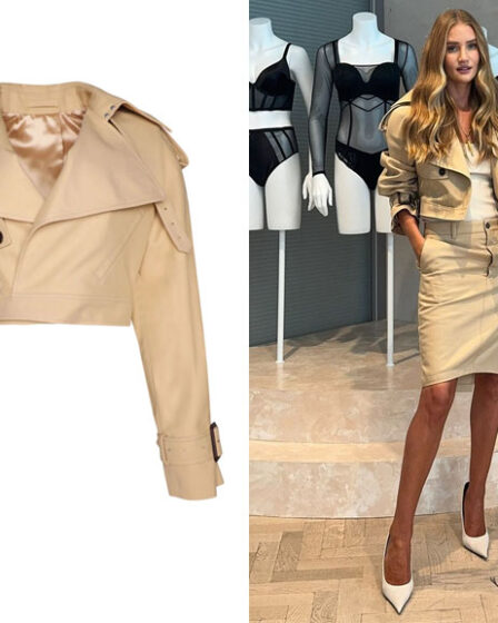 Rosie Huntington-Whiteley's WARDROBE.NYC Perfecto Cropped Trench Jacket