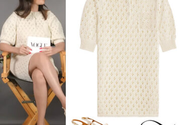 Selena Gomez: Pointelle Mini Dress, Mary Janes