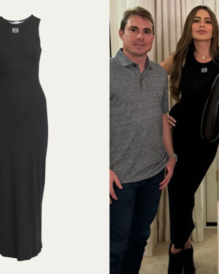 Sofia Vergara's Loewe Anagram Vest Dress