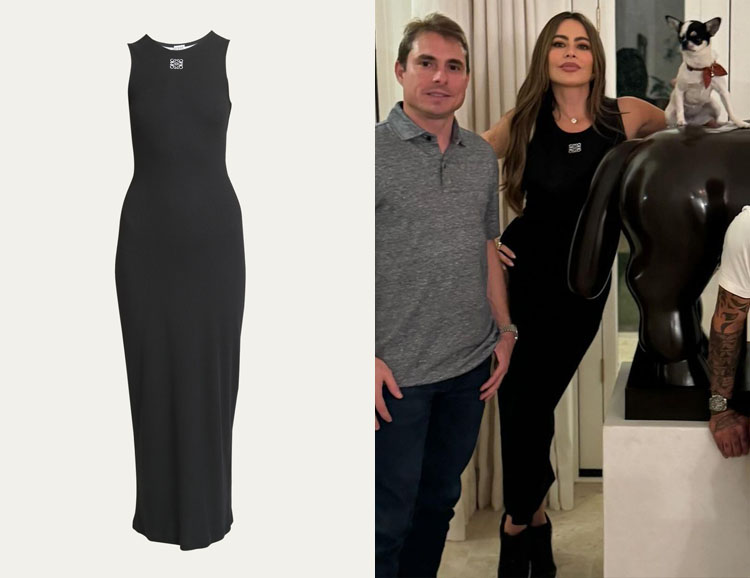 Sofia Vergara's Loewe Anagram Vest Dress