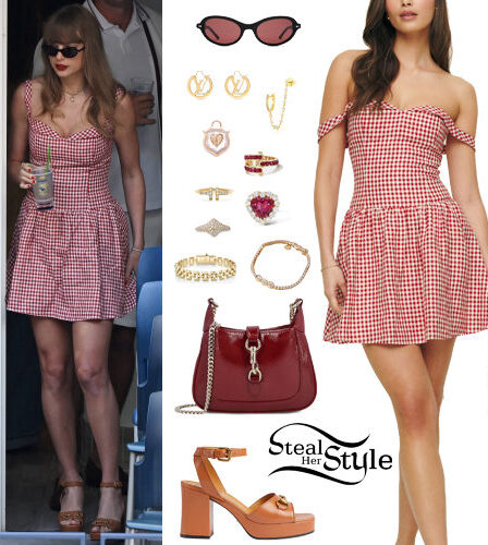 Taylor Swift: Red Check Dress, Platform Shoes