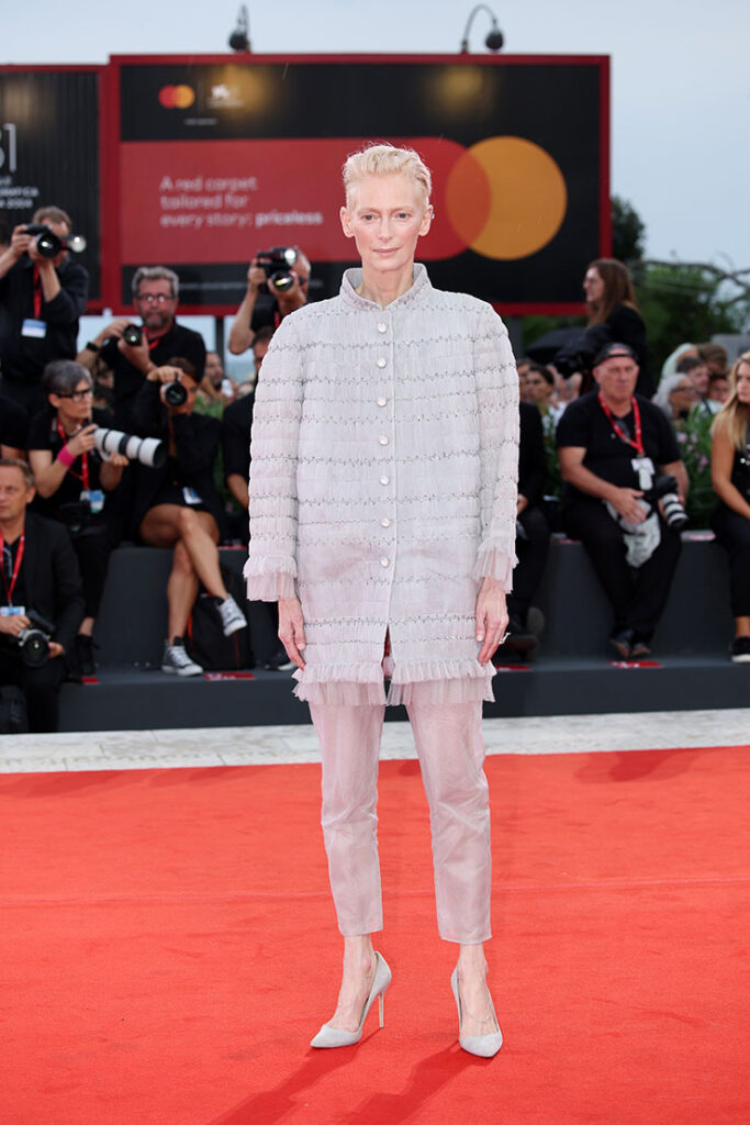 Tilda Swinton Wore Chanel Haute Couture To 'The Room Next Door' Venice Film Festival Premiere 