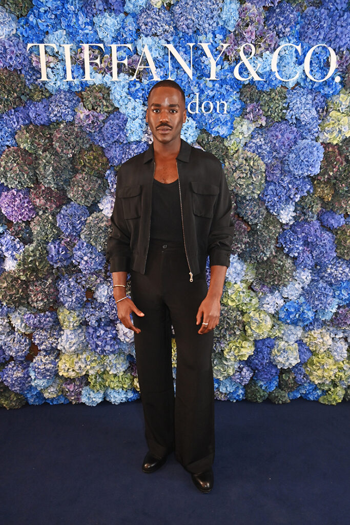 Ncuti Gatwa attends the Tiffany & Co. "Windows Of Wonder" takeover celebration at Selfridges