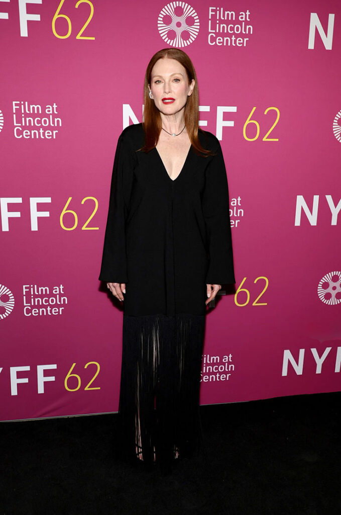 Julianne Moore attends the "The Room Next Door" premiere during the 62nd New York Film Festival 